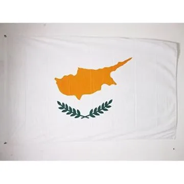 DRAPEAU CHYPRE 150x90cm oeillets - DRAPEAU CHYPRIOTE 90 x 150 cm Spécial Extérieur - DRAPEAUX