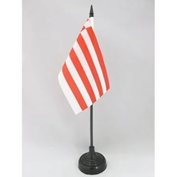 DRAPEAU DE TABLE BRÊME 15x10cm - PETIT DRAPEAUX DE BUREAU BREMEN - LAND ALLEMAGNE 10 x 15 cm