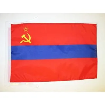 DRAPEAU RÉPUBLIQUE SOCIALISTE SOVIÉTIQUE D\'ARMÉNIE 1920-1991 45x30cm - PAVILLON DE LA RSSA D\'URSS 30 x 45 cm haute qualité