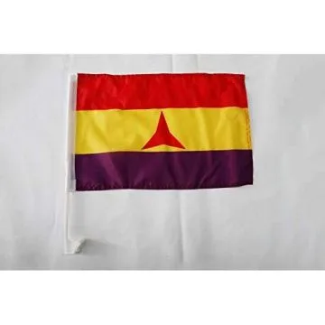 Drapeau de voiture Espagnol Républicain Brigades internationales 45x30cm - Carflag Espagne républicaine 30 x 45 cm