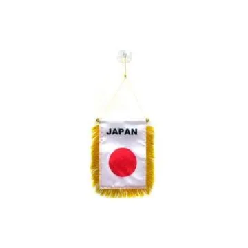 FANION JAPON 15x10cm - Mini drapeau JAPONAIS 10 x 15 cm spécial voiture - Bannière