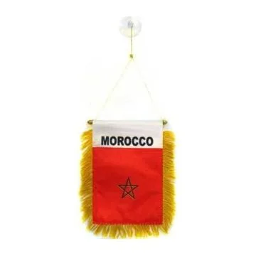FANION MAROC 15x10cm - Mini drapeau MAROCAIN 10 x 15 cm spécial voiture - Bannière