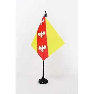 DRAPEAU DE TABLE GRAND-GOUVERNEMENT DE LORRAINE-ET-BARROIS 15x10cm - PETIT DRAPEAUX DE BUREAU LORRAIN 10 x 15 cm