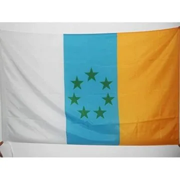 DRAPEAU CANARIES INDÍ?PENDENTISTE 150x90cm - DRAPEAU NACIONALISTE CANARIEN - CANARIAS 90 x 150 cm Fourreau pour hampe