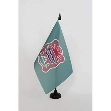 Drapeau de table Abénaquis de l\'est du Québec 21x14cm - PETIT Drapeaux DE BUREAU amérindien 14 x 21 cm