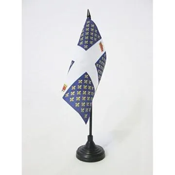 DRAPEAU DE TABLE ORDONNANCE DU RÍ?GIMENT DES GARDES FRANÍ?AISES 1563-1789 15x15cm - PETIT DRAPEAUX DE BUREAU INFANTERIE DU ROYAUME DE FRANCE - BRISSAC 15 x 15 cm