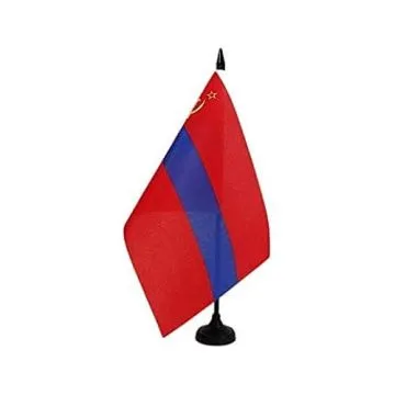 Drapeau de table République socialiste soviétique d\'Arménie 1920-1991 21x14cm - PETIT Drapeaux DE BUREAU de la RSSA d\'URSS 14 x 21 cm