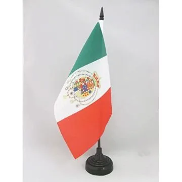 DRAPEAU DE TABLE ROYAUME DES DEUX-SICILES 1860?1861 21x14cm - PETIT DRAPEAUX DE BUREAU ITALIE - SICILE 14 x 21 cm