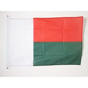 DRAPEAU MADAGASCAR 90x60cm - DRAPEAU MALGACHE 60 x 90 cm Spécial Extérieur - DRAPEAUX