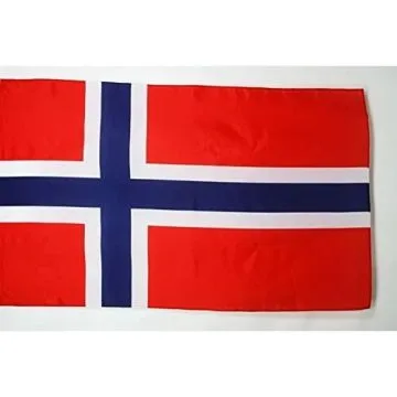 DRAPEAU NORVÍ?GE 250x150cm - DRAPEAU NORVÍ?GIEN 150 x 250 cm Fourreau pour hampe