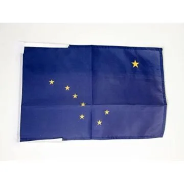 DRAPEAU ALASKA 45x30cm - PAVILLON ETAT AMÉRICAIN - USA - ETATS-UNIS 30 x 45 cm haute qualité