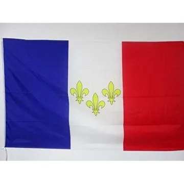 DRAPEAU MONARCHIE FRANÍ?AISE 90x60cm - DRAPEAU ROYALISTE - ROYAUME DE FRANCE 60 x 90 cm Fourreau pour hampe
