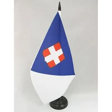 DRAPEAU DE TABLE DÉPARTEMENT DE LA SAVOIE 21x14cm - PETIT DRAPEAUX DE BUREAU DÉPARTEMENT SAVOYARD 14 x 21 cm