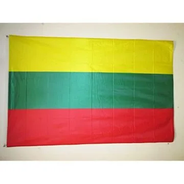 DRAPEAU LITUANIE 150x90cm oeillets - DRAPEAU LITUANIEN 90 x 150 cm Spécial Extérieur - DRAPEAUX