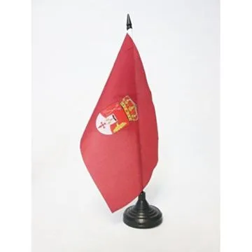 DRAPEAU DE TABLE PROVINCE DE CORDOUE 21x14cm - PETIT DRAPEAUX DE BUREAU CORDOBA EN ANDALOUSIE 14 x 21 cm