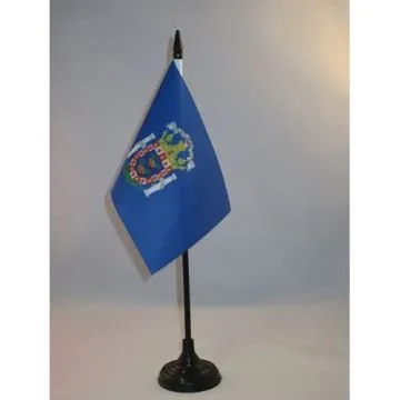 DRAPEAU DE TABLE MELILLA 15x10cm - PETIT DRAPEAUX DE BUREAU ESPAGNOL - ESPAGNE 10 x 15 cm