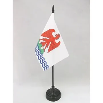 DRAPEAU DE TABLE COMTÉ DE NICE 15x10cm - PETIT DRAPEAUX DE BUREAU NIÇOIS 10 x 15 cm