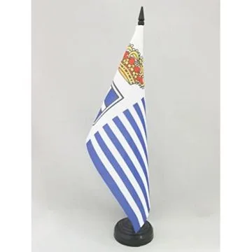 DRAPEAU DE TABLE SEBORGA 21x14cm - PETIT DRAPEAUX DE BUREAU ITALIEN - ITALIE 14 x 21 cm