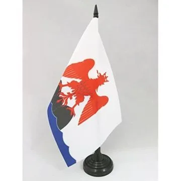 DRAPEAU DE TABLE ALPES-MARITIMES 21x14cm - PETIT DRAPEAUX DE BUREAU DÉPARTEMENT MARALPIN 14 x 21 cm