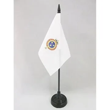 DRAPEAU DE TABLE ROYAUME DE FRANCE RESTAURATION BOURBONIENNE 15x10cm - PETIT DRAPEAUX DE BUREAU MONARCHIE FRANÇAISE 1814-1830 10 x 15 cm
