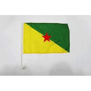 Drapeau de voiture Guyane 45x30cm - Carflag guyanais - France 30 x 45 cm