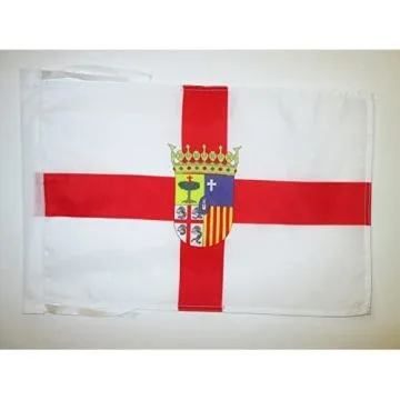 DRAPEAU PROVINCE DE SARAGOSSE 45x30cm - PAVILLON ZARAGOZA EN ARAGON 30 x 45 cm haute qualité