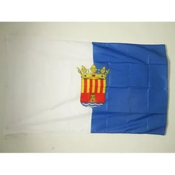 DRAPEAU PROVINCE Dâ??ALICANTE 90x60cm - DRAPEAU ALICANTE EN COMMUNAUTÍ? VALENCIENNE 60 x 90 cm Fourreau pour hampe