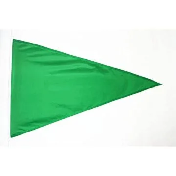 DRAPEAU PLAGE VERT TRIANGLE 225x150cm - DRAPEAU FLAMME DE BAIGNADE VERTE 150 x 225 cm Spécial Extérieur - DRAPEAUX