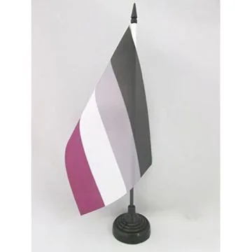 DRAPEAU DE TABLE ARC-EN-CIEL ASEXUEL 21x14cm - PETIT DRAPEAUX DE BUREAU AASEXUALITÉ - RAINBOW 14 x 21 cm