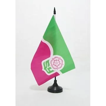 DRAPEAU DE TABLE COMTÍ? DU YORKSHIRE DU SUD 21x14cm - PETIT DRAPEAUX DE BUREAU COUNTY OF YORK - ANGLETERRE 14 x 21 cm