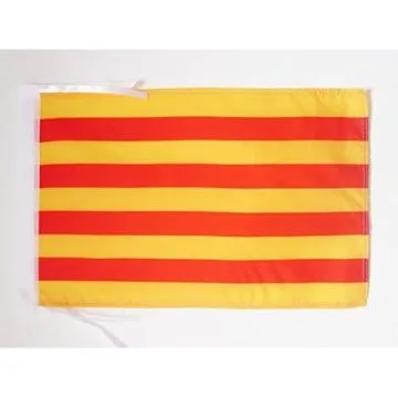 DRAPEAU PROVINCE DU ROUSSILLON 45x30cm - PAVILLON ROUSSILLONAIS - FRANCE 30 x 45 cm haute qualité