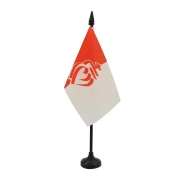 DRAPEAU DE TABLE DÉPARTEMENT DE LA VENDÉE 15x10cm - PETIT DRAPEAUX DE BUREAU C?UR VENDÉEN 10 x 15 cm