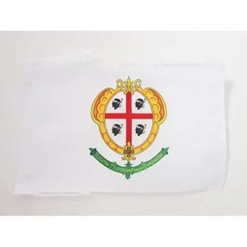 DRAPEAU SARDAIGNE ANCIEN 45x30cm - PAVILLON SARDE AVANT 1995 30 x 45 cm haute qualité