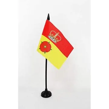 DRAPEAU DE TABLE COMTÉ DE HAMPSHIRE 15x10cm - PETIT DRAPEAUX DE BUREAU COUNTY OF HANTS. - ANGLETERRE 10 x 15 cm