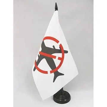 DRAPEAU DE TABLE ZAD NON À L\'AÉROPORT 21x14cm - PETIT DRAPEAUX DE BUREAU ZONE À DÉFENDRE - ZADISTE 14 x 21 cm