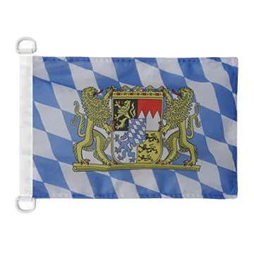 Pavillon nautique Bavière avec lion 45x30 cm Anneaux Plastiques