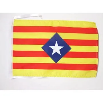 DRAPEAU CATALOGNE ESTELADA HISTORIQUE 45x30cm - PAVILLON CATALAN INDÉPENDENTISTE 30 x 45 cm haute qualité