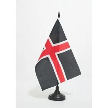 DRAPEAU DE TABLE VILLE DE DURHAM 21x14cm - PETIT DRAPEAUX DE BUREAU CITY OF DURHAM - ANGLETERRE 14 x 21 cm