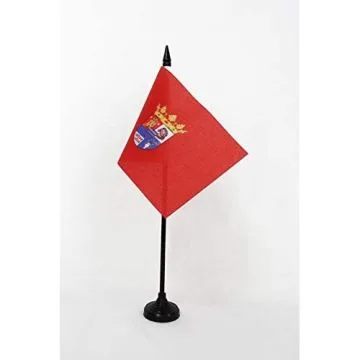 DRAPEAU DE TABLE PROVINCE DE SÉGOVIE 15x10cm - PETIT DRAPEAUX DE BUREAU SEGOVIA EN CASTILLE-ET-LEON 10 x 15 cm