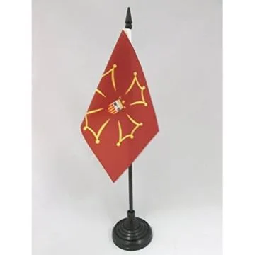 DRAPEAU DE TABLE VAL D\'ARAN 15x10cm - PETIT DRAPEAUX DE BUREAU DU VALLE DE ARÁN 10 x 15 cm