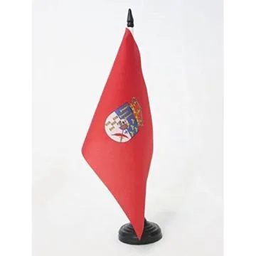 DRAPEAU DE TABLE PROVINCE DE SALAMANQUE 21x14cm - PETIT DRAPEAUX DE BUREAU SALAMANCA EN CASTILLE-ET-LEON 14 x 21 cm
