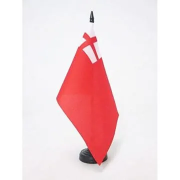 DRAPEAU DE TABLE ROYAUME-UNI RED ENSIGN 21x14cm - PETIT DRAPEAUX DE BUREAU PAVILLON MARINE UK - ROYAL NAVY 14 x 21 cm