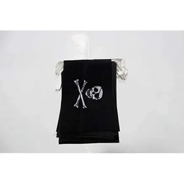 Guirlande 6 mètres 20 Drapeaux Pirate tête de mort 21x15 cm - Drapeau corsaire 15 x 21 cm