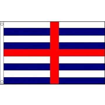 DRAPEAU ROYAUME-UNI STRIPED ENSIGN BLEU ET BLANC 150x90cm - DRAPEAU NAVY BRITANNIQUE 90 x 150 cm - DRAPEAUX