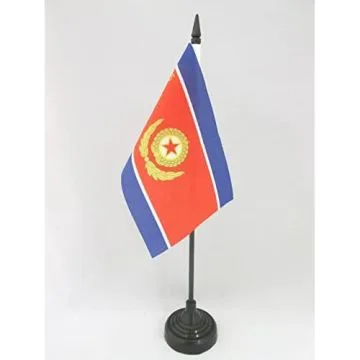 DRAPEAU DE TABLE ARMÉE POPULAIRE DE CORÉE DU NORD 15x10cm - PETIT DRAPEAUX DE BUREAU ARMÉE NORD CORÉENNE 10 x 15 cm