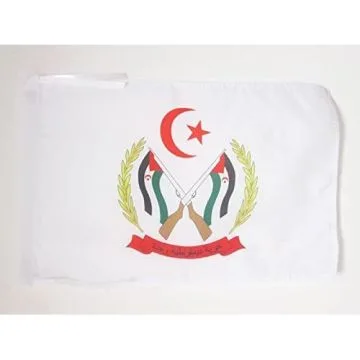 DRAPEAU ARMES FRONT POLISARIO SAHARA OCCIDENTAL 45x30cm - PAVILLON FRENTE POPULAR SAHRAOUI 30 x 45 cm haute qualité