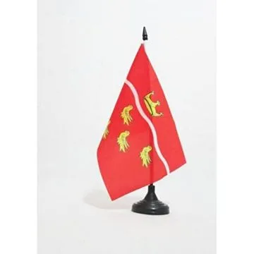DRAPEAU DE TABLE COMTÍ? DU SUSSEX DE L\'EST 21x14cm - PETIT DRAPEAUX DE BUREAU EAST SUSSEX - ANGLETERRE 14 x 21 cm