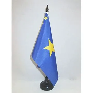 DRAPEAU DE TABLE RÉPUBLIQUE DU CONGO-LÉOPOLDVILLE  21x14cm - PETIT DRAPEAUX DE BUREAU CONGOLAIS 14 x 21 cm