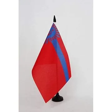 Drapeau de table République socialiste soviétique de Géorgie 1921-1991 21x14cm - PETIT Drapeaux DE BUREAU de la RSSG d\'URSS 14 x 21 cm