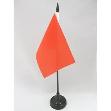 DRAPEAU DE TABLE UNICOLORE ROUGE 15x10cm - PETIT DRAPEAUX DE BUREAU DE COULEUR ROUGE 10 x 15 cm
